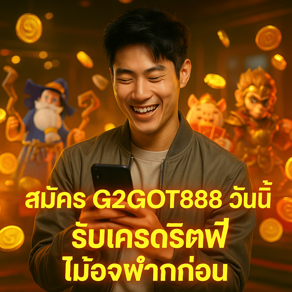 สมัคร G2GOT888 วันนี้ รับเครดิตฟรี ไม่ต้องฝากก่อน